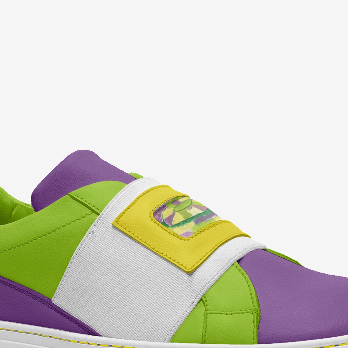 KingCakeKids custom made in Italy shoes by Patrick Jones | Detail view