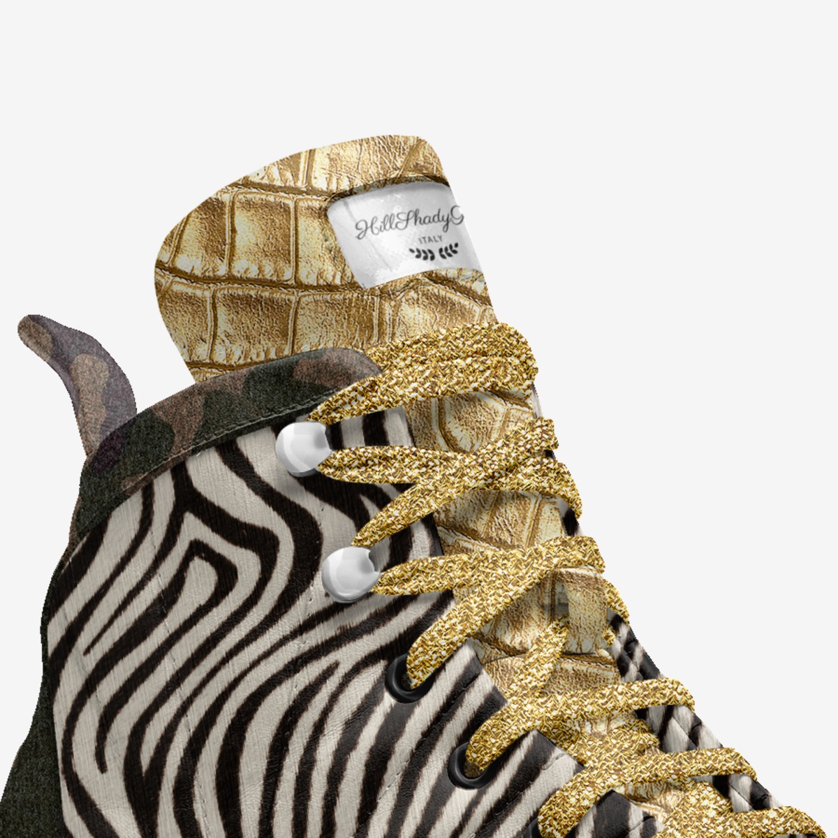 HillShady912 custom made in Italy shoes by DeAundre Perry | Detail view