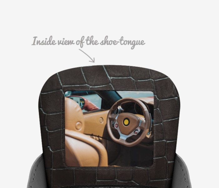 HILLSHADY  912 custom made in Italy shoes by DeAundre Perry | Tongue view