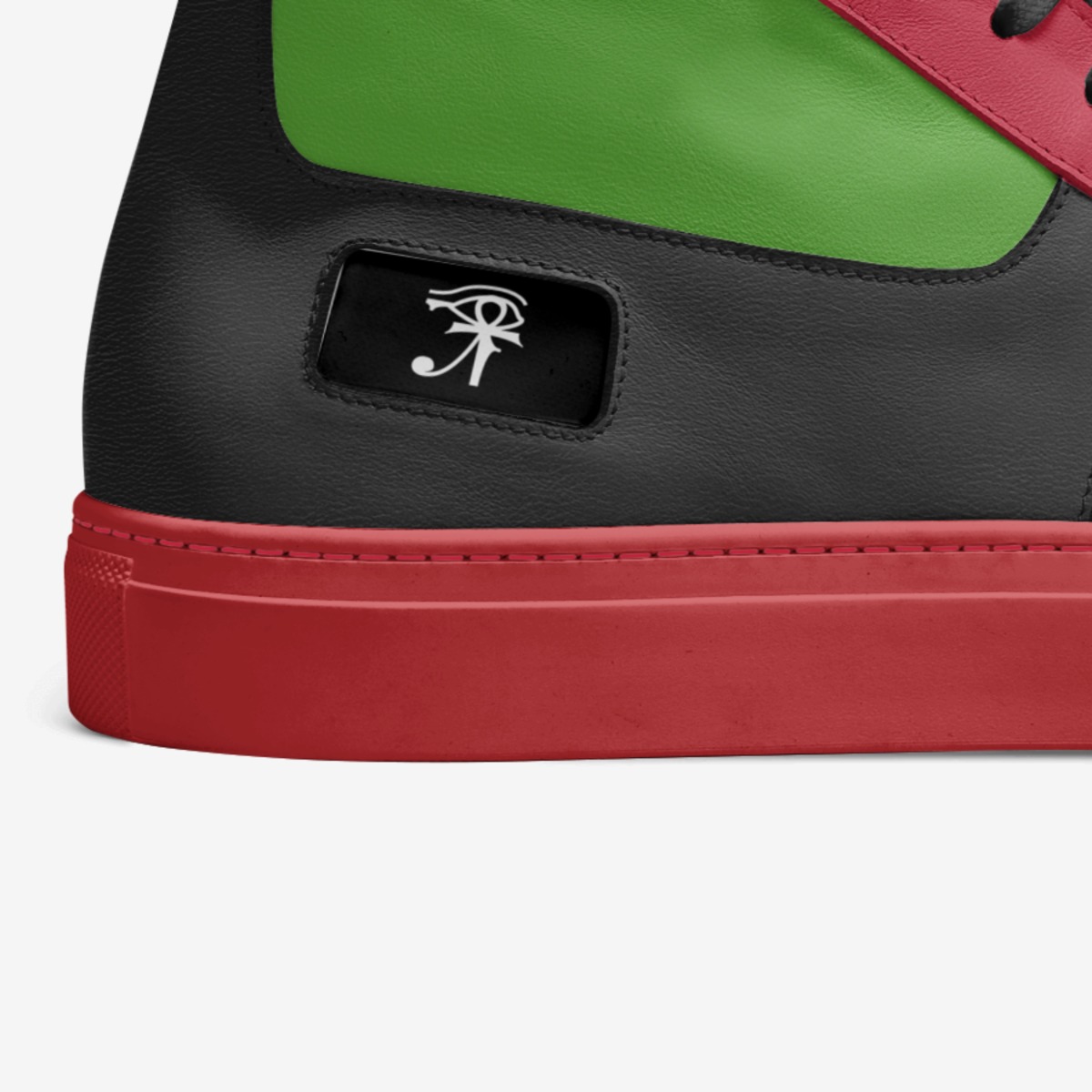 Omowale RBG custom made in Italy shoes by Dnbe Apparel | Detail view