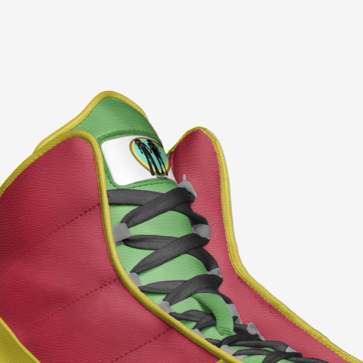 Rasta Unity custom made in Italy shoes by Christopher Genius | Detail view