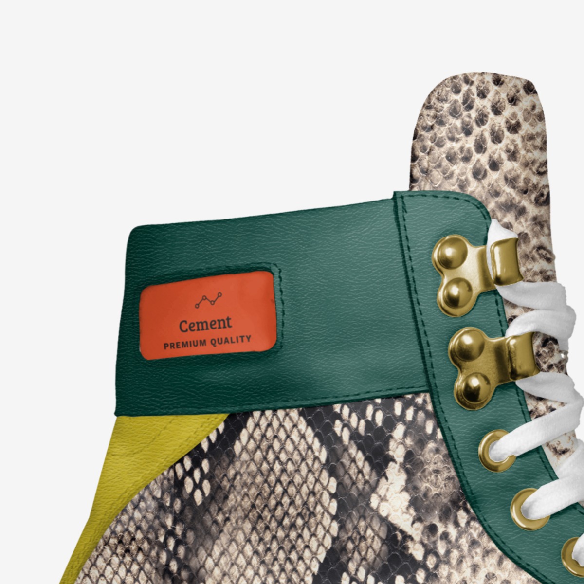 Cement custom made in Italy shoes by Jeff Bjune | Detail view