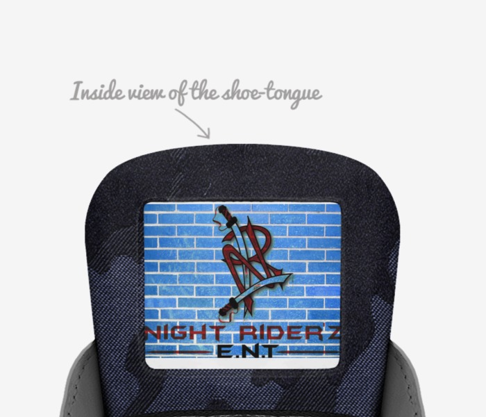 Night Rider`z custom made in Italy shoes by Everett Dixon | Tongue view