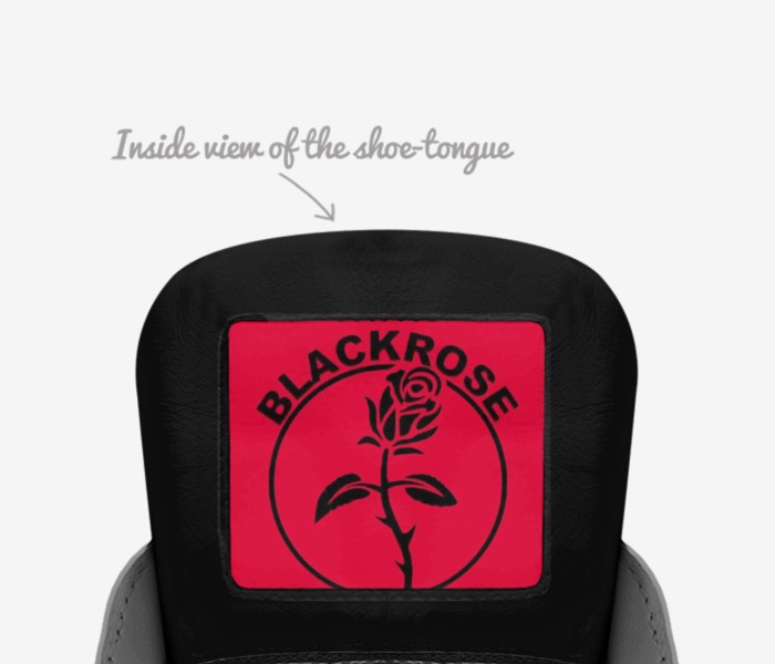 RCMG...THE BLACKROSE custom made in Italy shoes by Sire Sorose | Tongue view