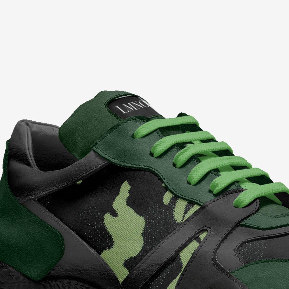 Pine custom made in Italy shoes by Lawrence Blackwell | Detail view