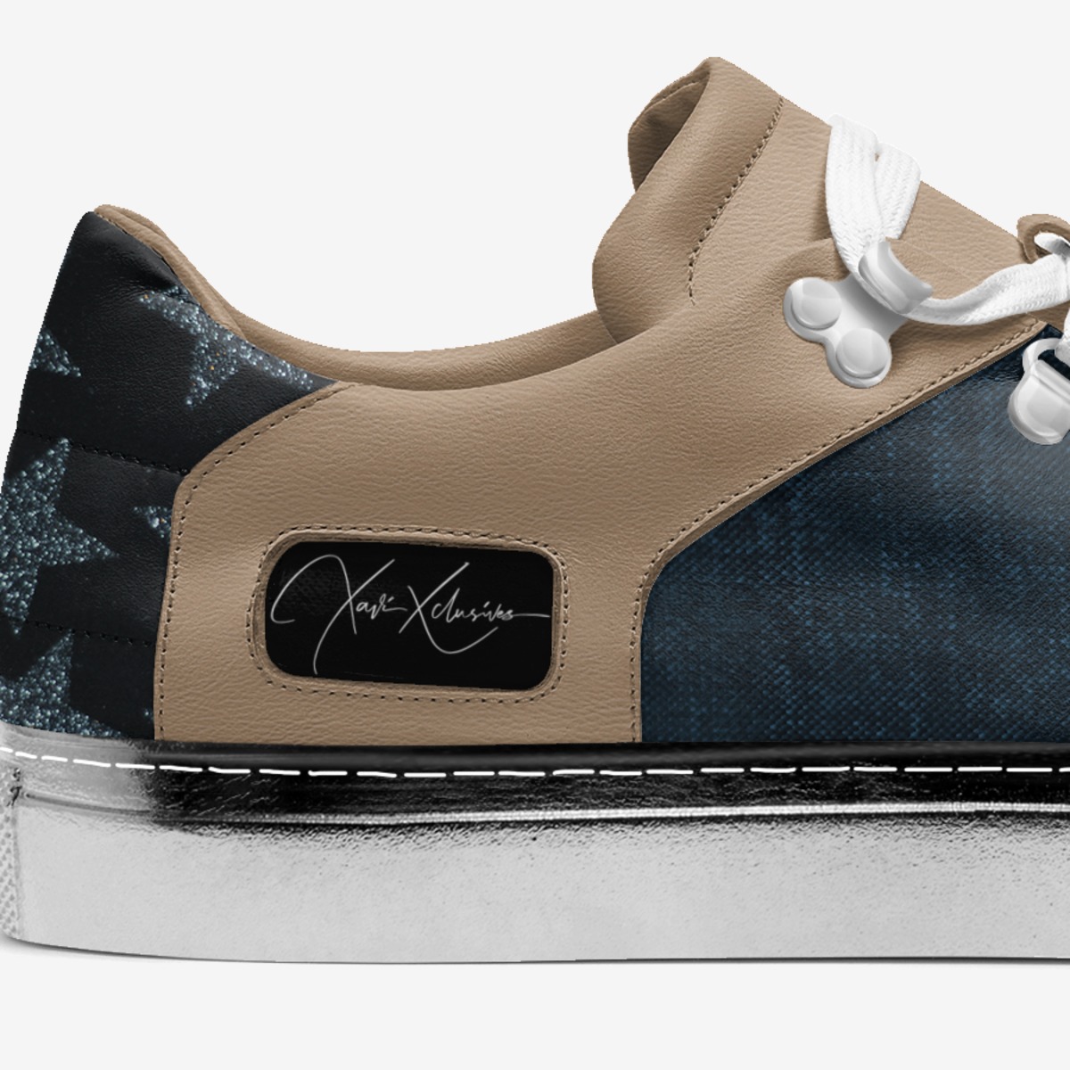 Suede X custom made in Italy shoes by Isaiah Carey | Detail view