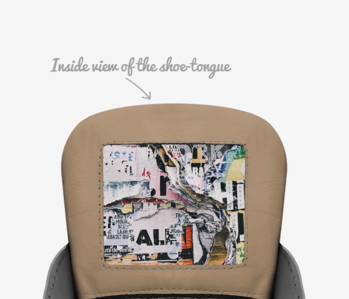 Suede X custom made in Italy shoes by Isaiah Carey | Tongue view