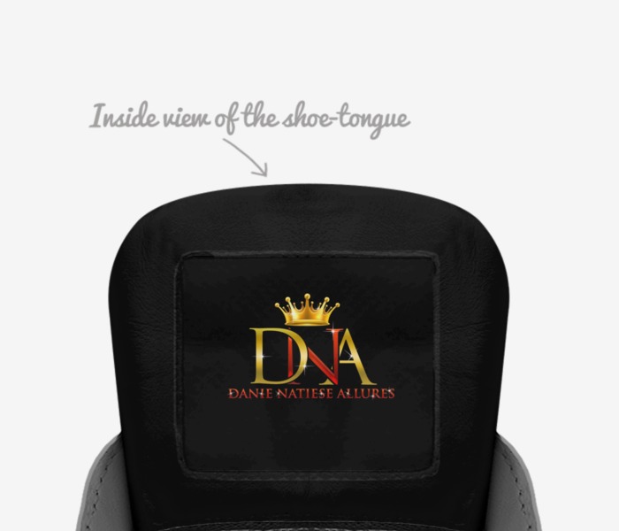DNA Shoes custom made in Italy shoes by Danielle Natiese Nichols | Tongue view