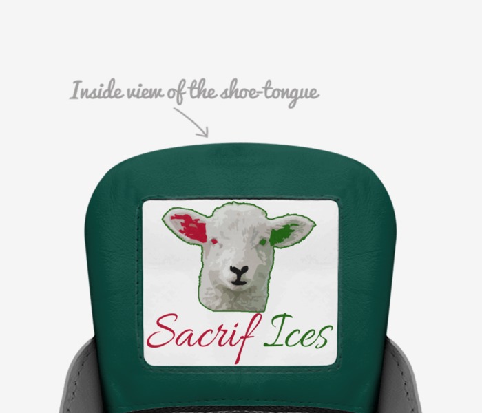 Sacrif Ices custom made in Italy shoes by Antoine Walker | Tongue view