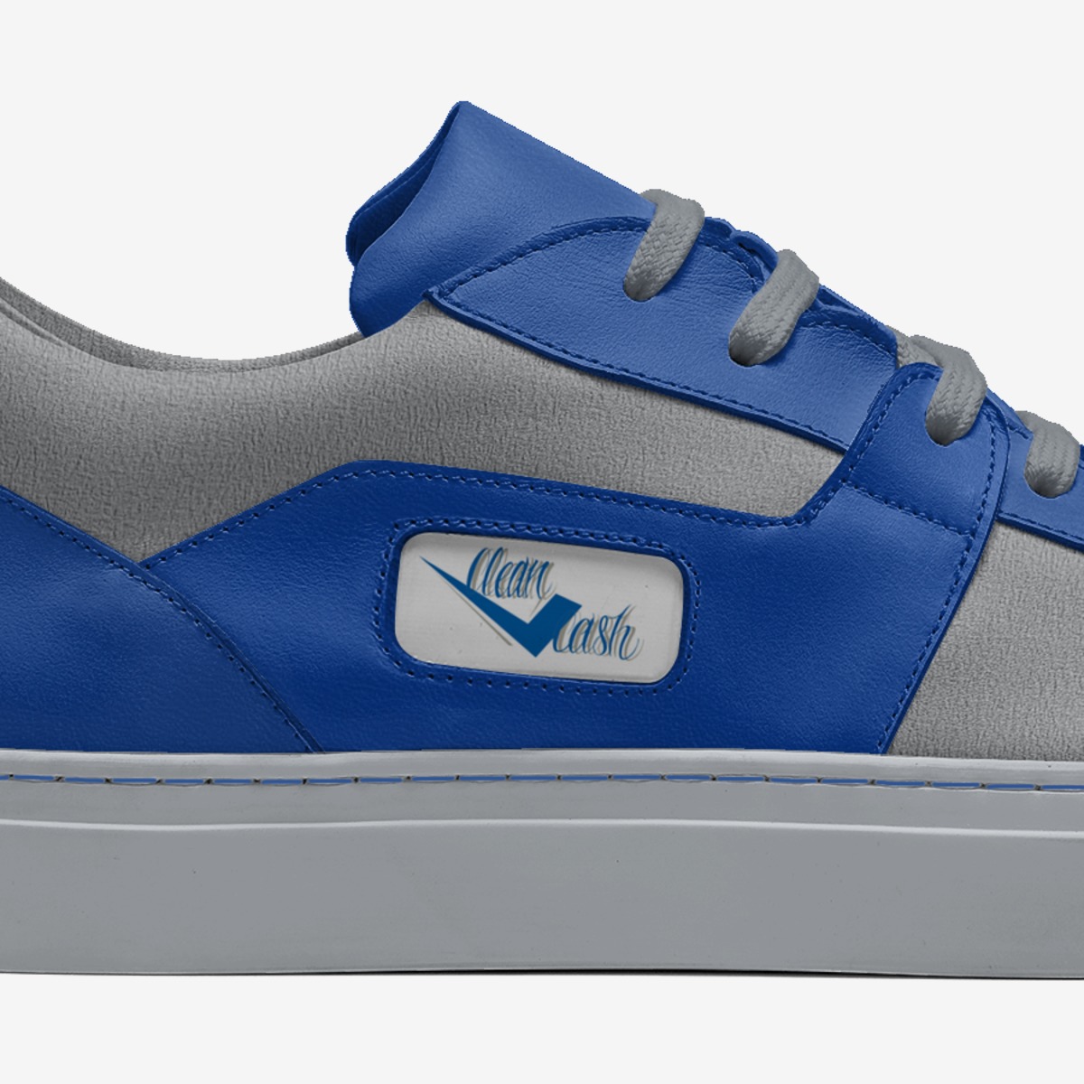 Clean cash low top custom made in Italy shoes by Deon Landry | Detail view