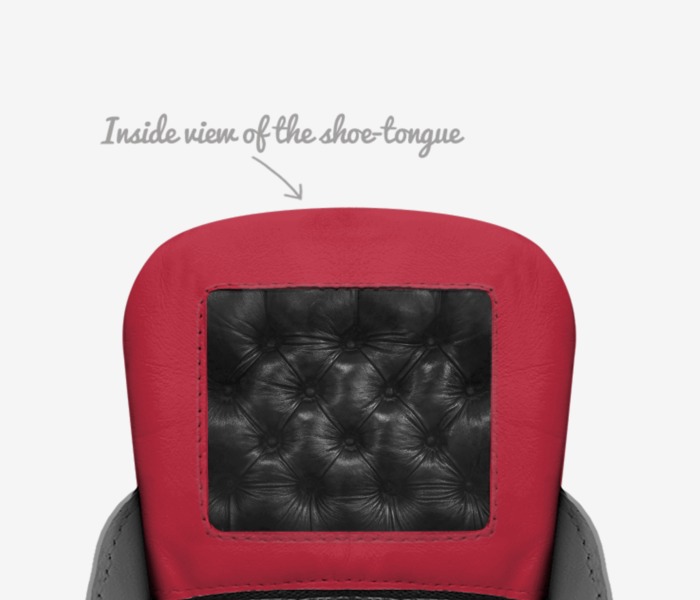 T-MAXX custom made in Italy shoes by Terence Maxwell | Tongue view