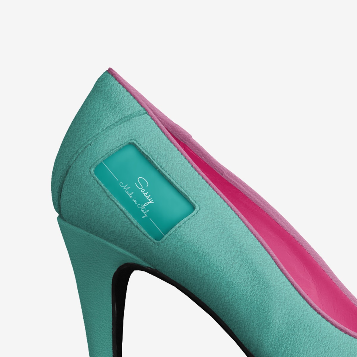 Sassy custom made in Italy shoes by Deanna Cortez | Detail view