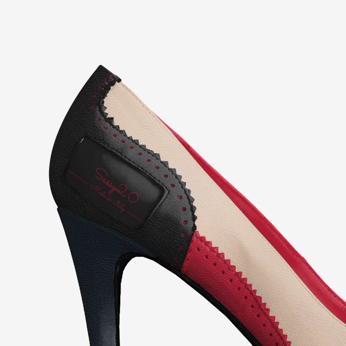 Sassy2.0 custom made in Italy shoes by Deanna Cortez | Detail view