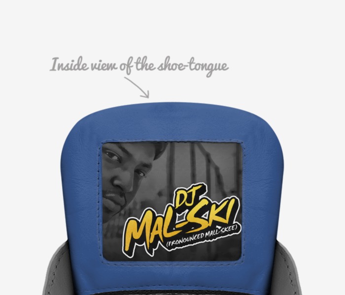 Stadium Star custom made in Italy shoes by Jamal Mccoy | Tongue view
