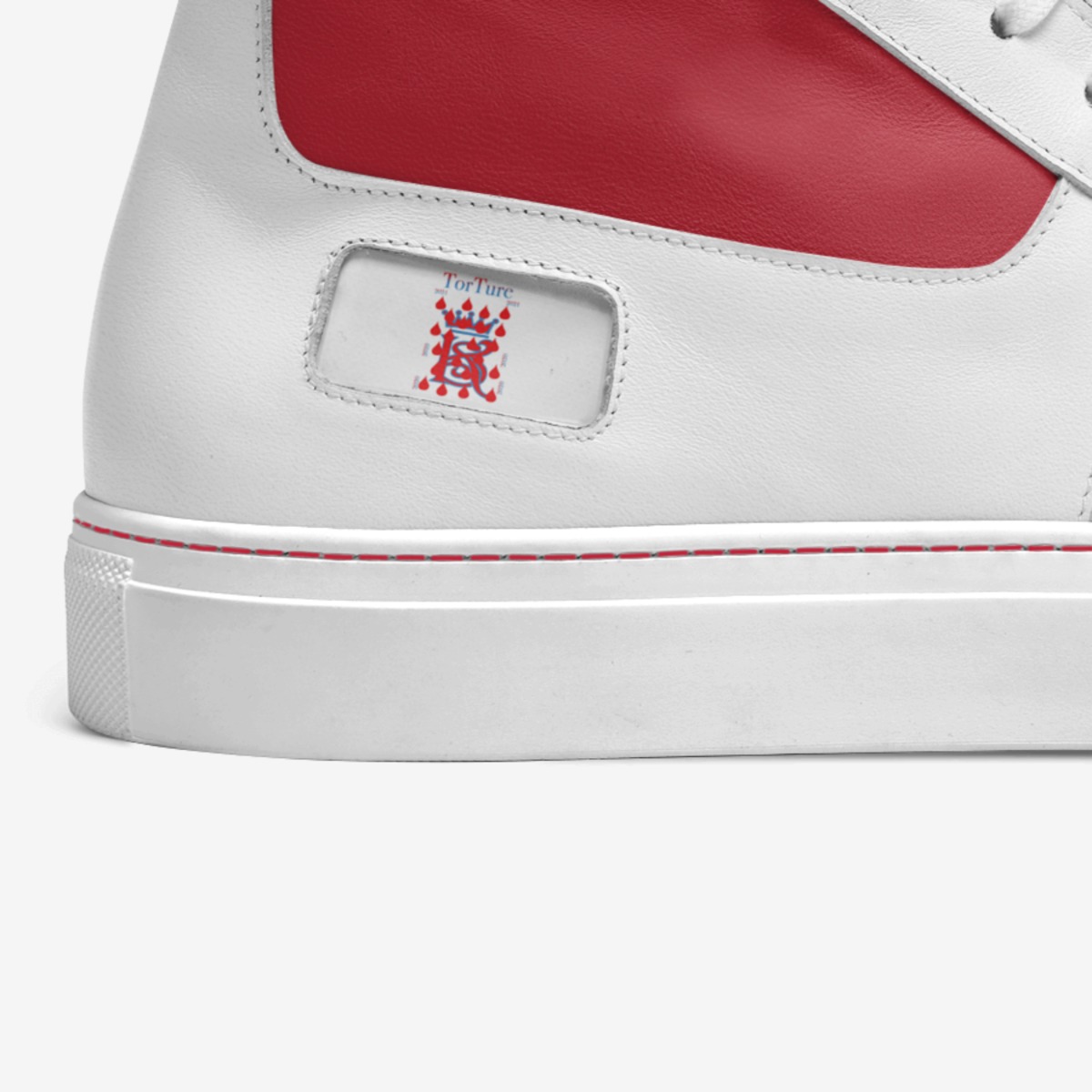 RED RAGE custom made in Italy shoes by T.michelle Roberts | Detail view