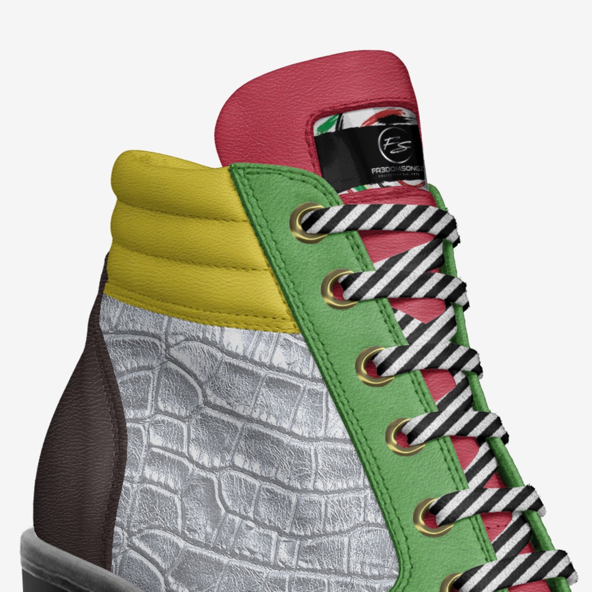 Fr3domSongz custom made in Italy shoes by Shernita Wiggins | Detail view
