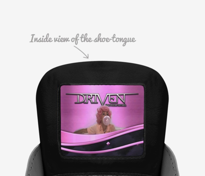 Driven pinky's custom made in Italy shoes by Jason Oberly | Tongue view