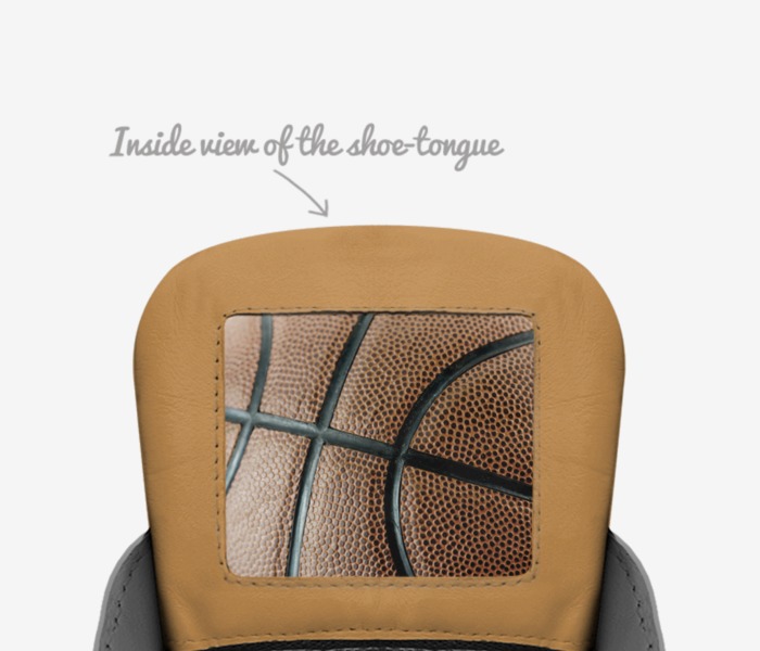 Hoop'n custom made in Italy shoes by Phil Brady | Tongue view