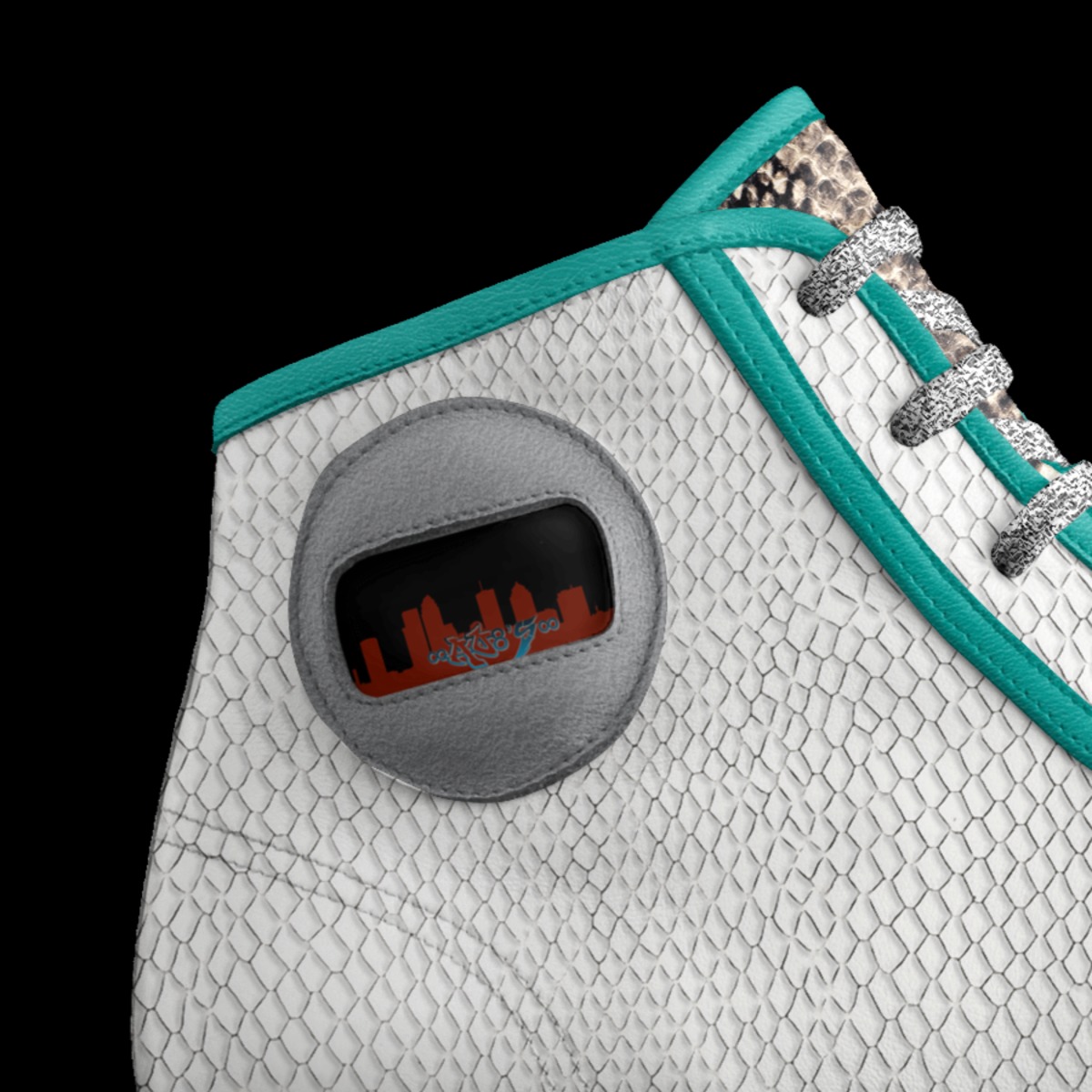 【美品】 Alpha & Omega Omega Stainless Steel Alpha & Omega Symbol Mens Square Biker Style