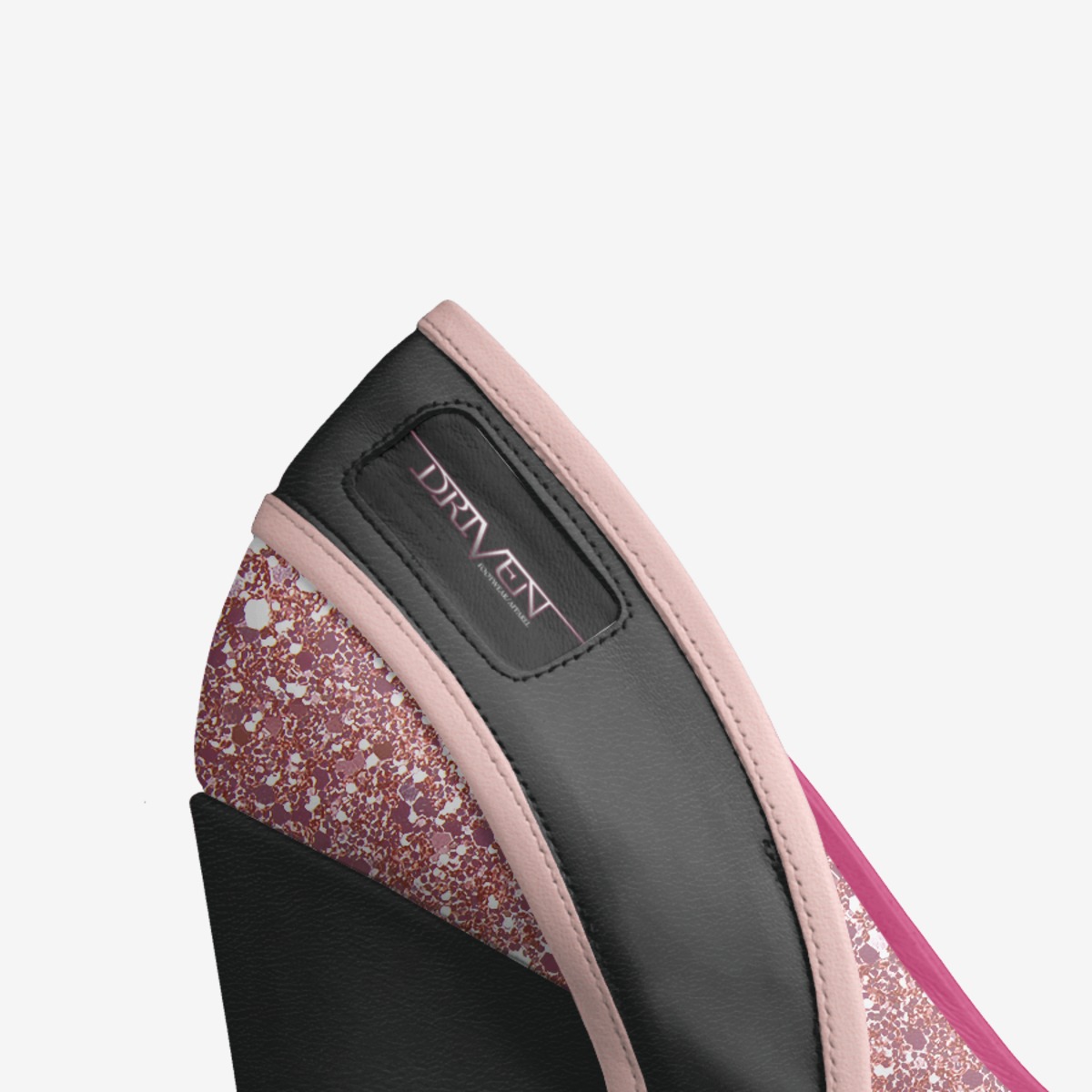 Driven Pink ice custom made in Italy shoes by Jason Oberly | Detail view