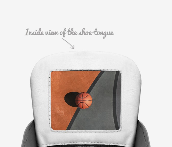 Big Tina Creations custom made in Italy shoes by Katina Newton | Tongue view