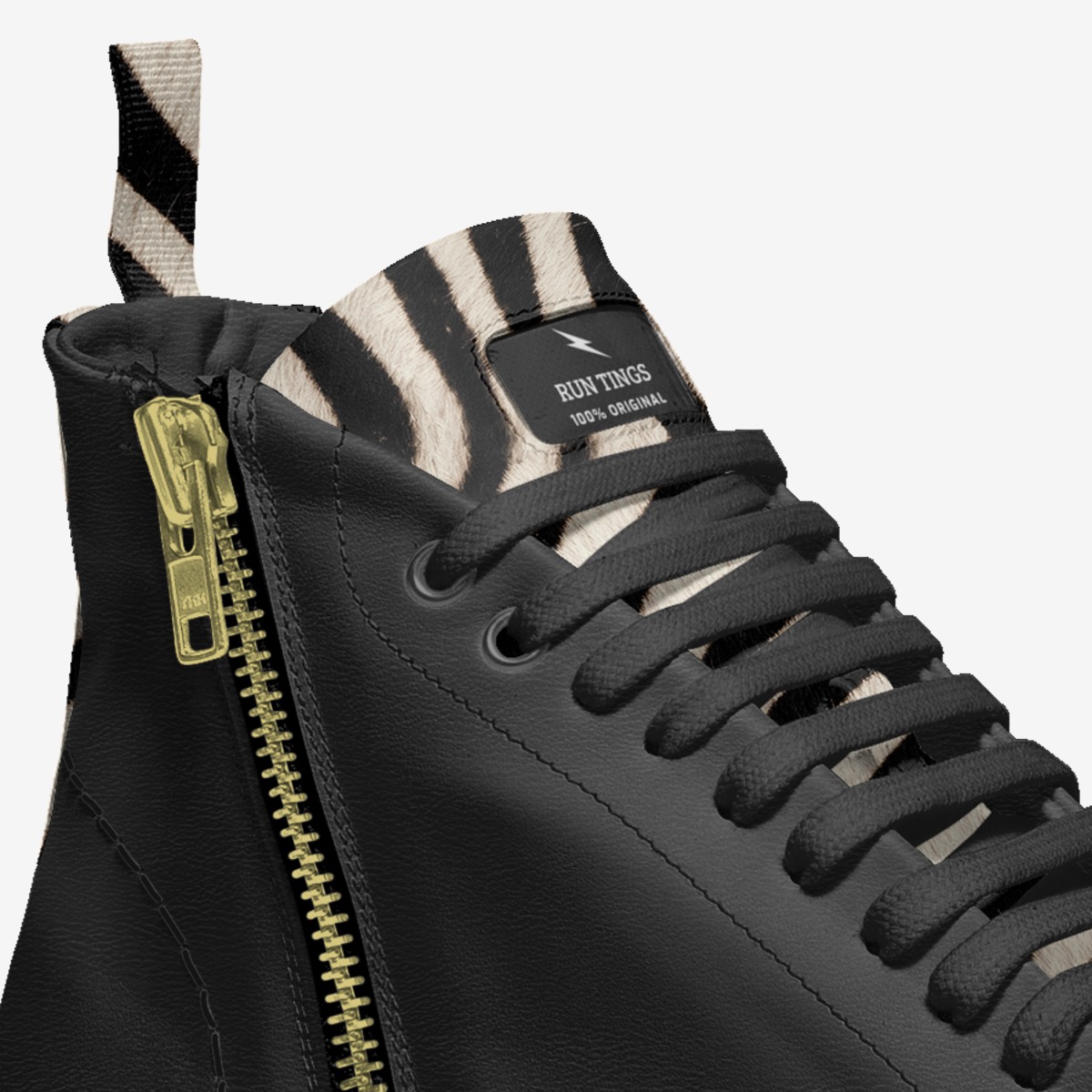 Run Tings custom made in Italy shoes by Jozanne Marie | Detail view