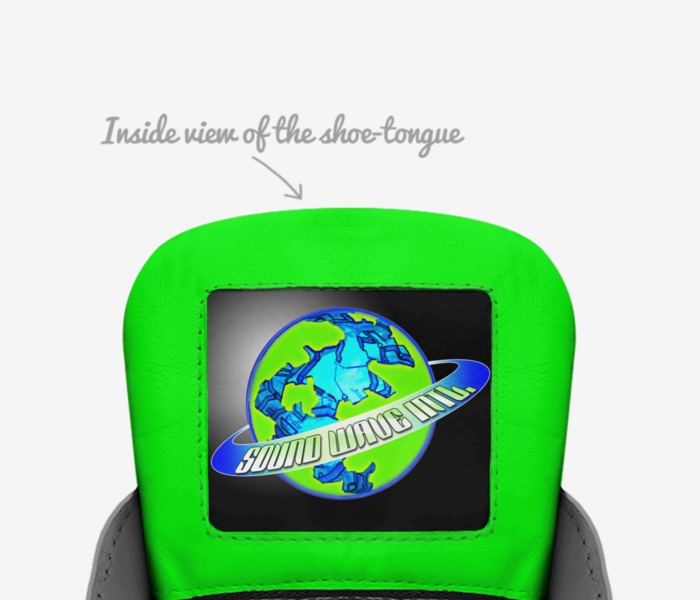 Sound Wave custom made in Italy shoes by Soundwave Intl. | Tongue view