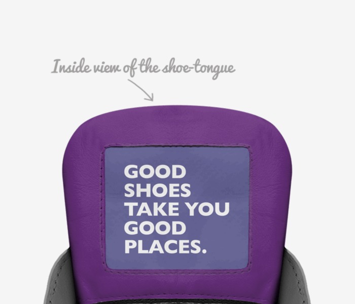 Amani 8 custom made in Italy shoes by Carla Rodgers | Tongue view
