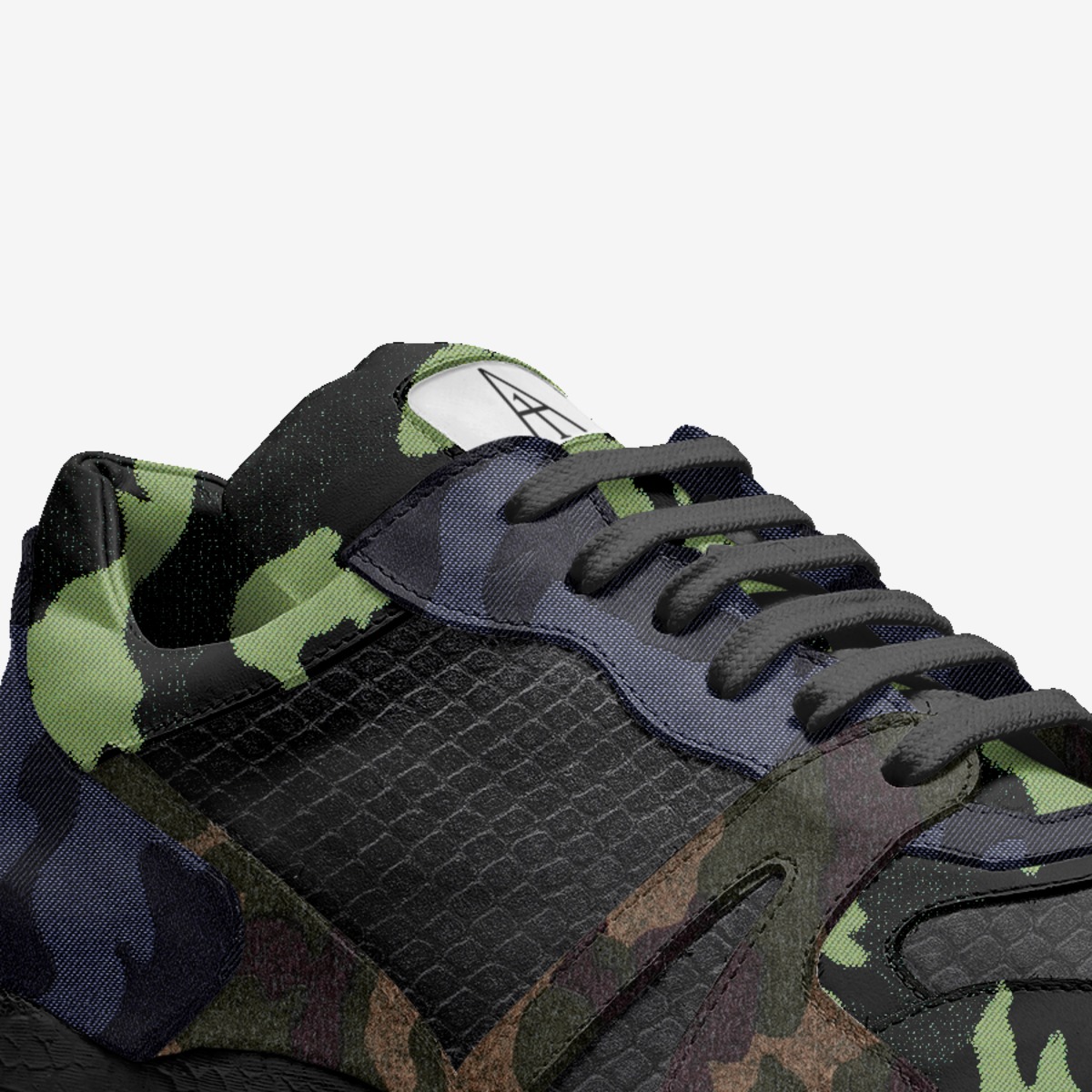 RC13RUNNER CAMO custom made in Italy shoes by Rafael Castro | Detail view