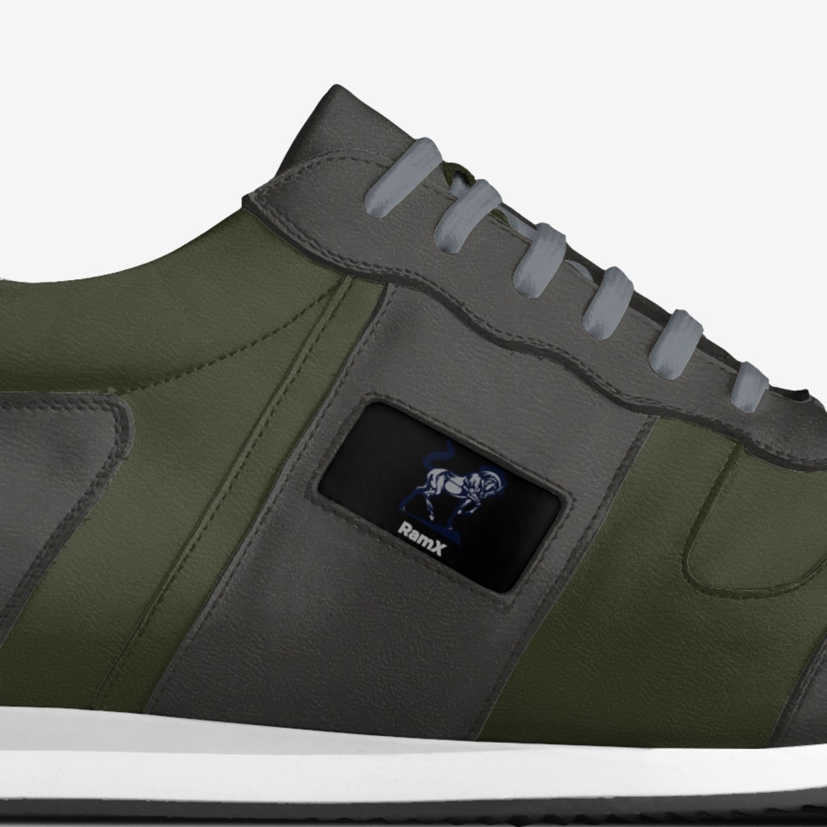 RamX custom made in Italy shoes by Tumiso Chidi | Detail view