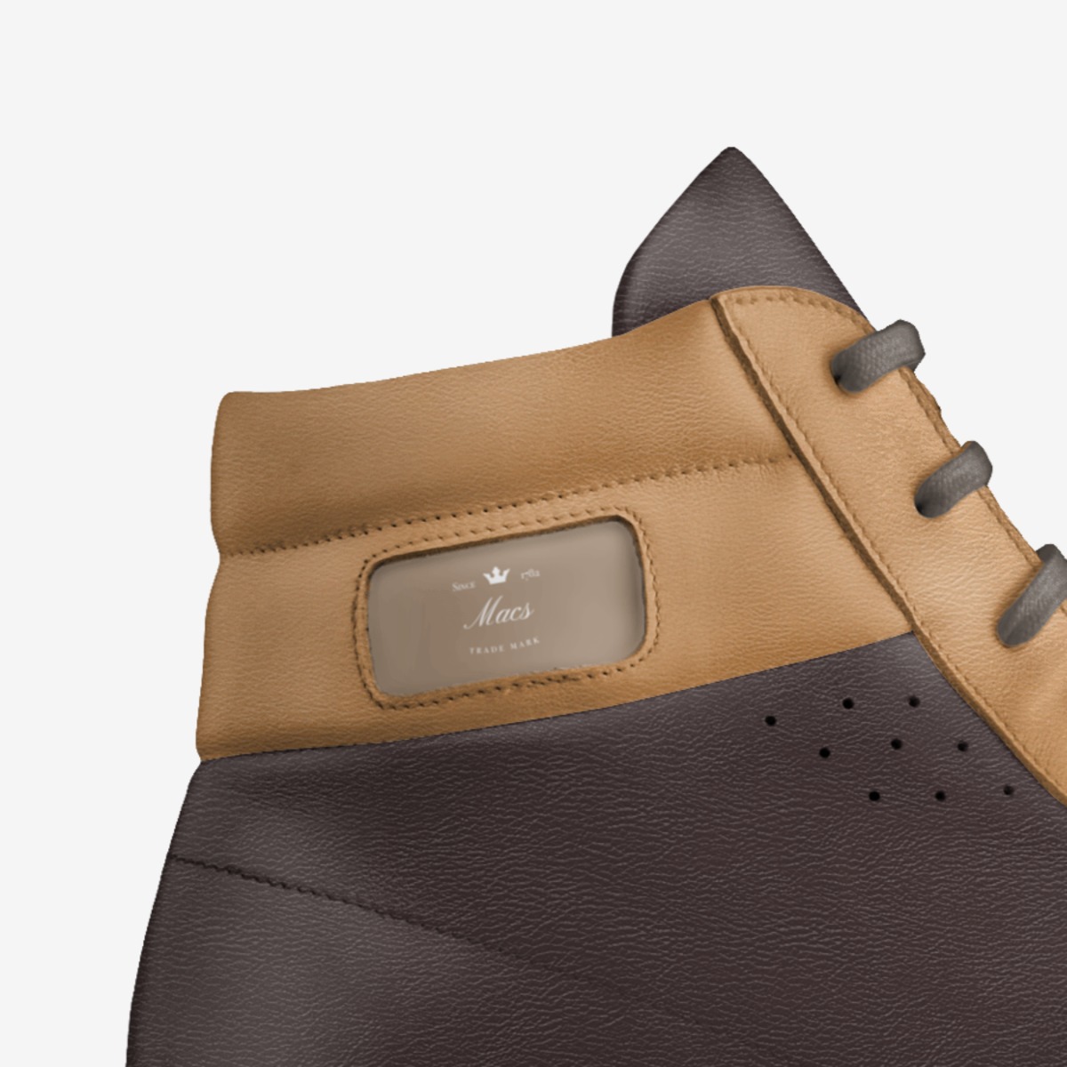 Macs custom made in Italy shoes by Reuben Howard | Detail view