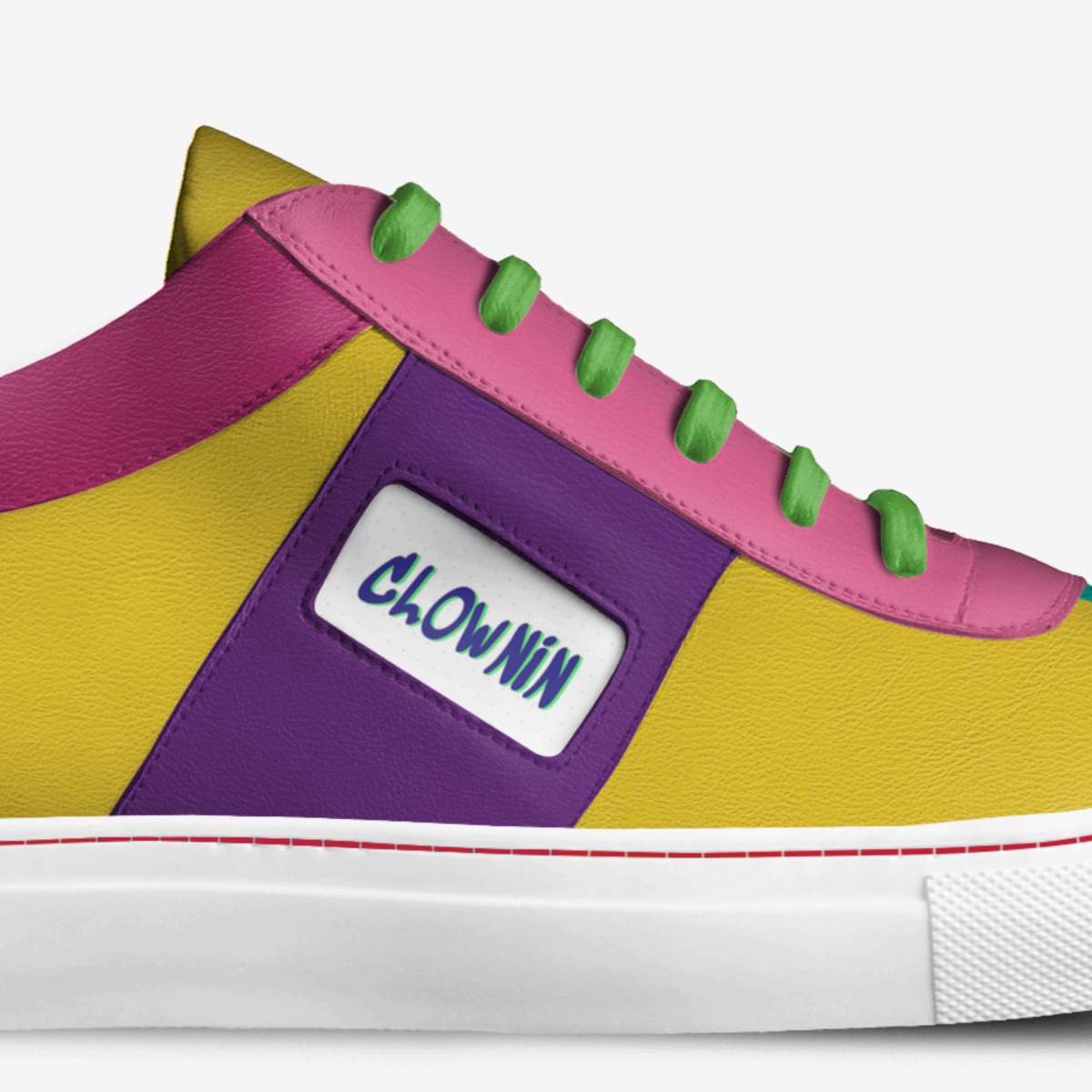 Clownin custom made in Italy shoes by Shaneika Jacobs | Detail view