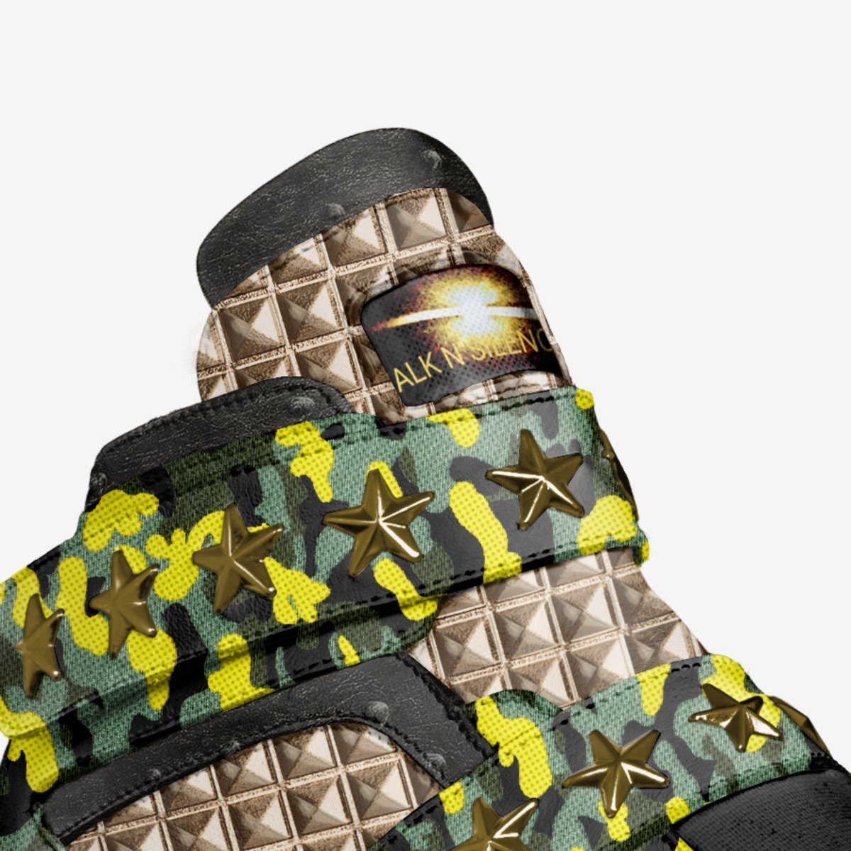 EMOJI SNEAKERS custom made in Italy shoes by Cedric Harris | Detail view