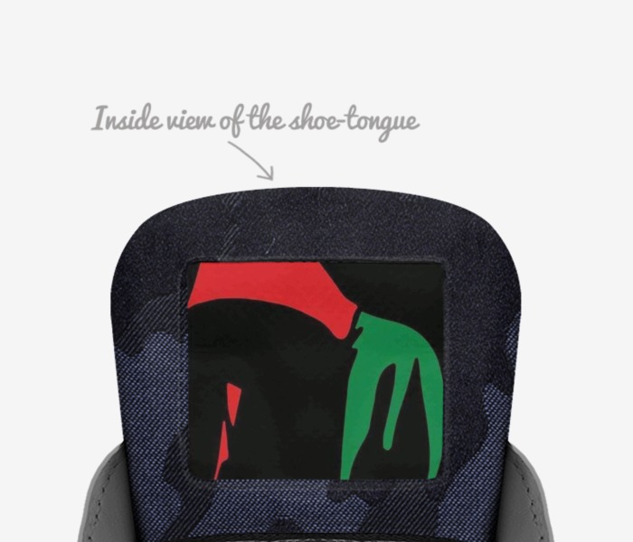 NU BLEND FOOTWEAR custom made in Italy shoes by Isa Abdullah | Tongue view