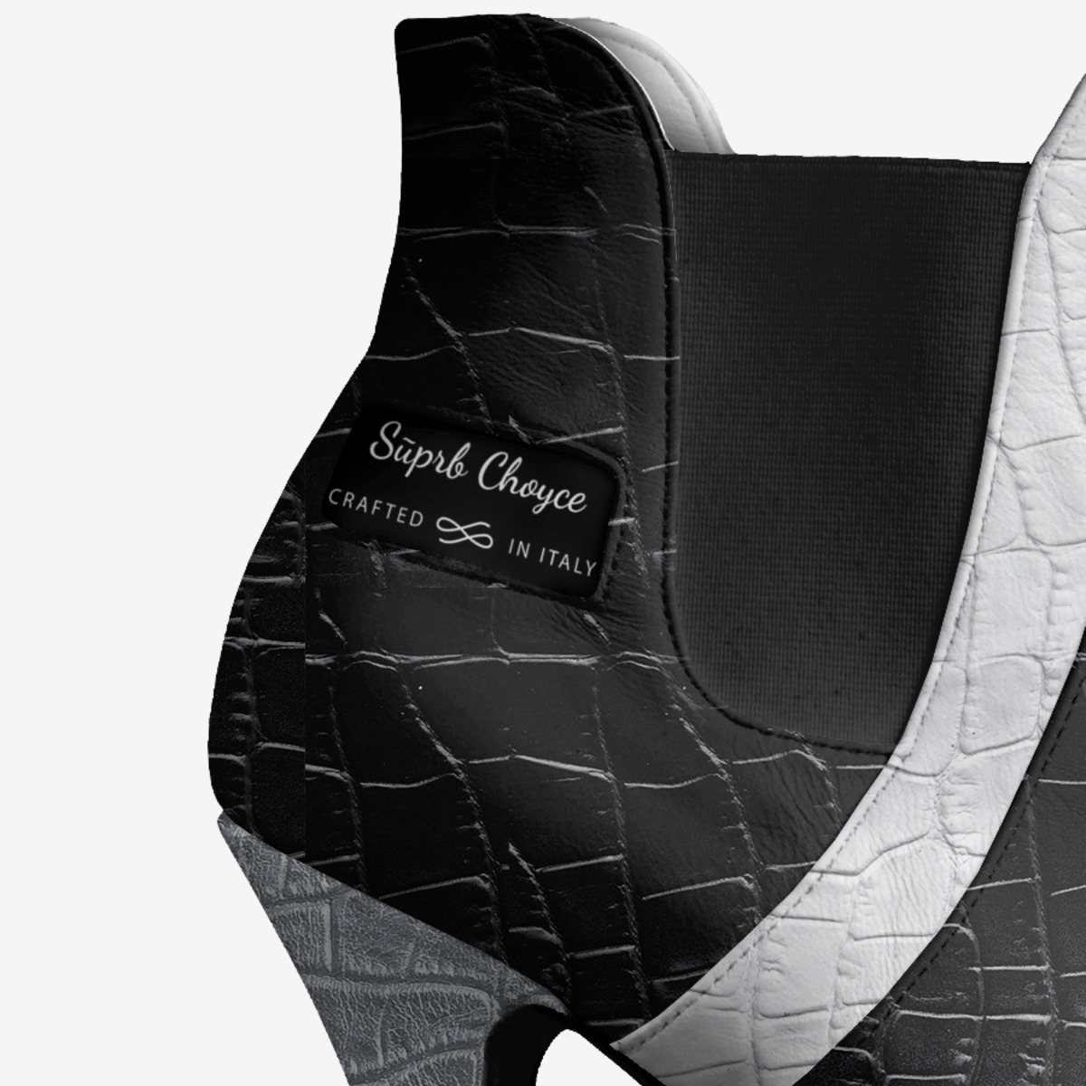 Sūprb Choyce custom made in Italy shoes by Omari Choyce | Detail view