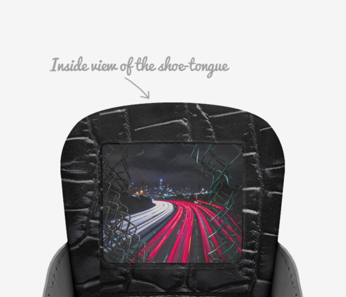 Ziavanchi custom made in Italy shoes by Shaundrea And Bobby Howell | Tongue view
