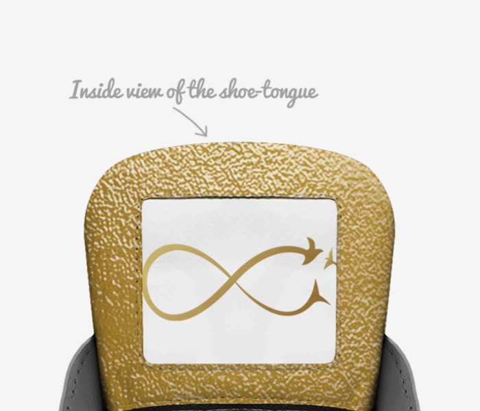 TRUTH GOLDS custom made in Italy shoes by Brooke Ashley | Tongue view