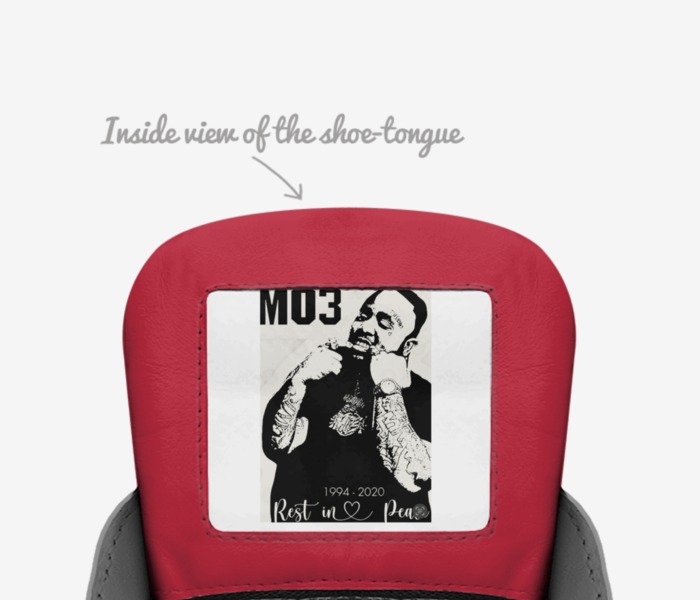 MO3 custom made in Italy shoes by Courtney Clark | Tongue view