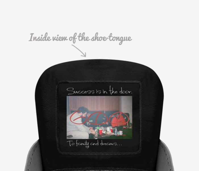 UD 600 custom made in Italy shoes by Rob Ace | Tongue view