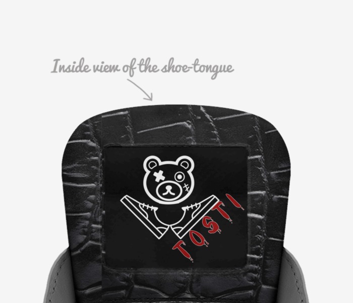 XIII custom made in Italy shoes by James Tosti | Tongue view