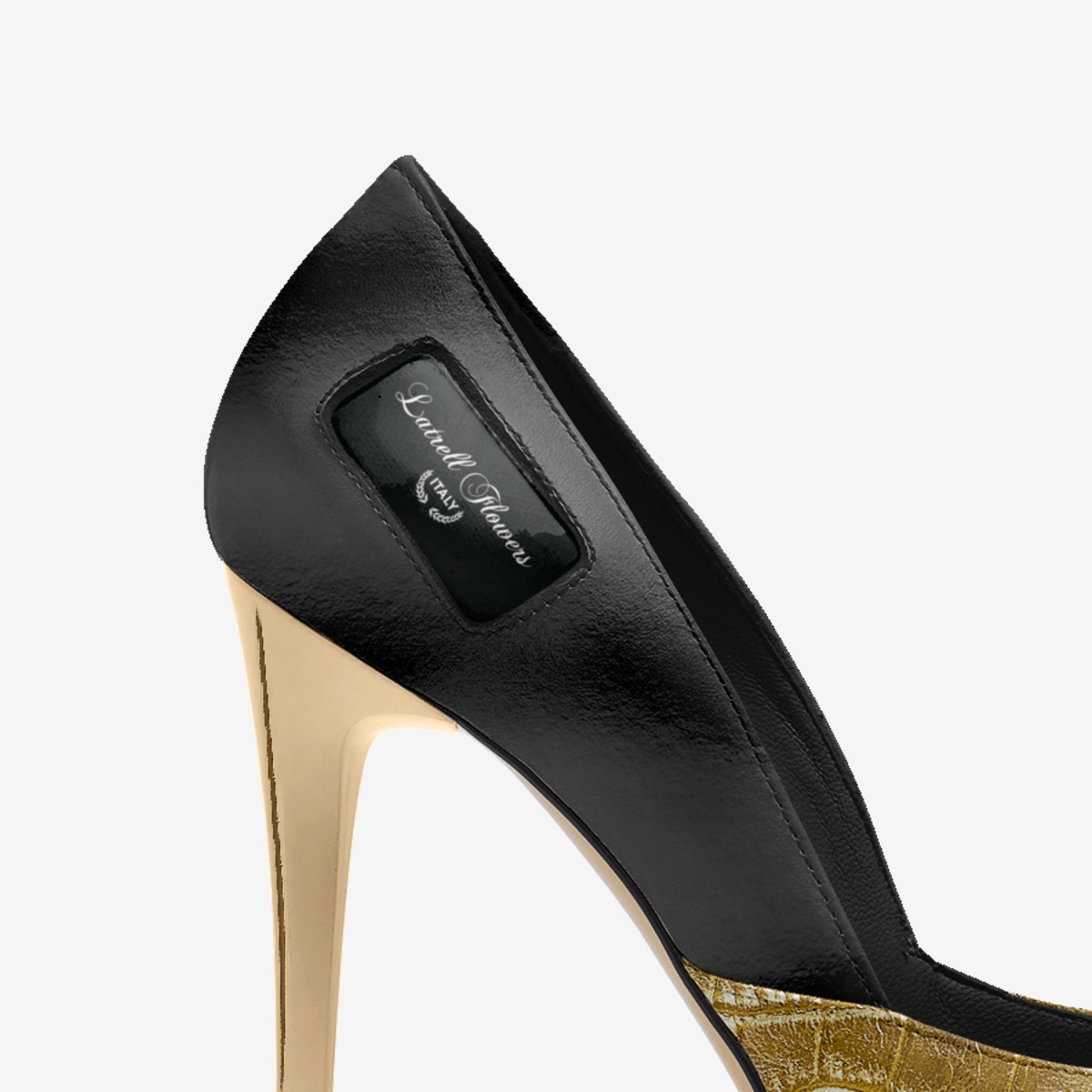 Latrell Flowers custom made in Italy shoes by Tia Latrell | Detail view