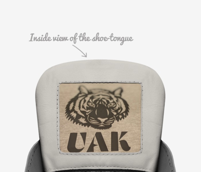 Youalreadyknow UAK custom made in Italy shoes by Adula Carr | Tongue view