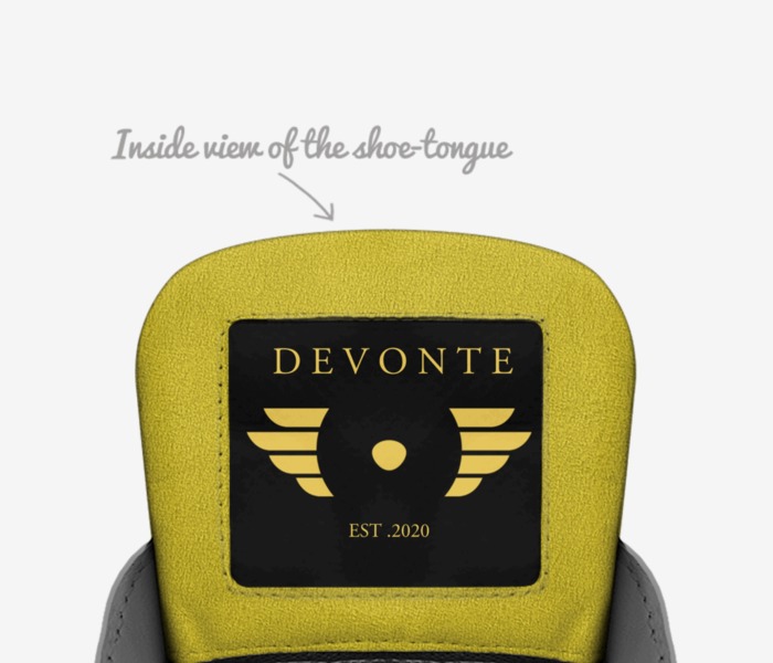 DEVONTE  custom made in Italy shoes by De'Andre Brister | Tongue view
