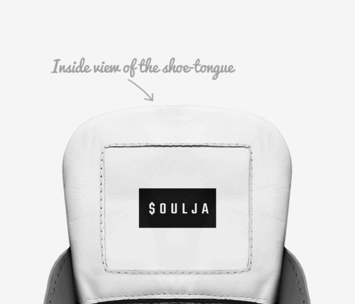 Soulja Stars  custom made in Italy shoes by Deandre Way | Tongue view