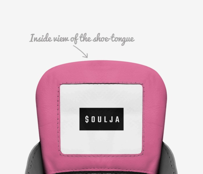 Soulja Stars Gum custom made in Italy shoes by Deandre Way | Tongue view