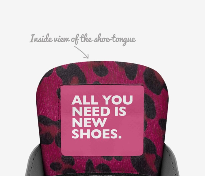 Luxup custom made in Italy shoes by Dwayne White | Tongue view
