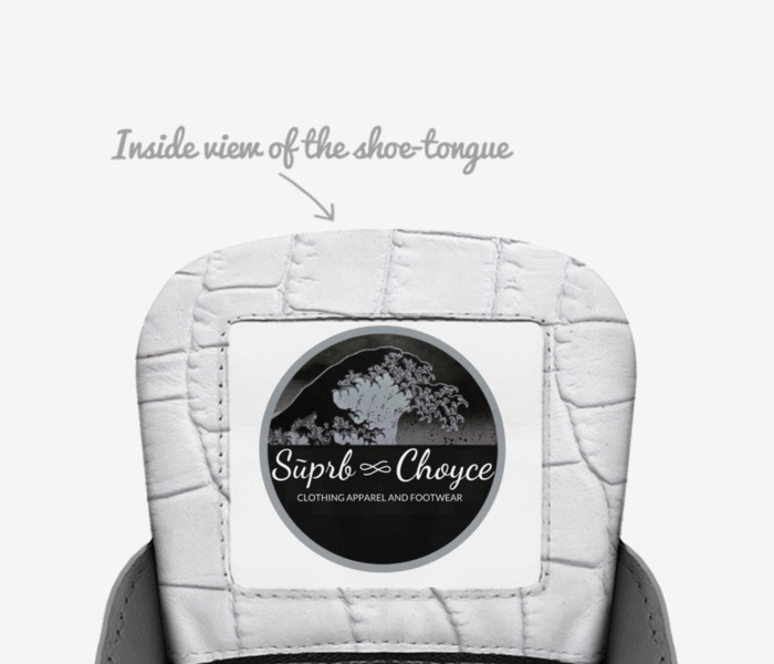 Sūprb Choyce  custom made in Italy shoes by Omari Choyce | Tongue view