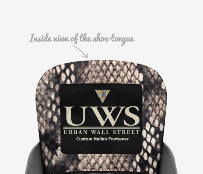 Junctions custom made in Italy shoes by Urbanwallstreet Earl | Tongue view