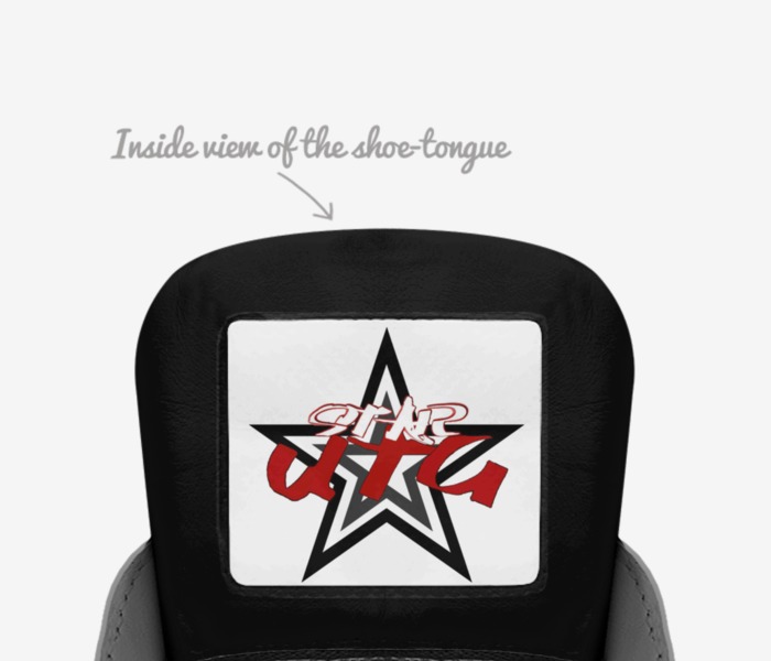 Greatness Kids custom made in Italy shoes by Star Utg | Tongue view
