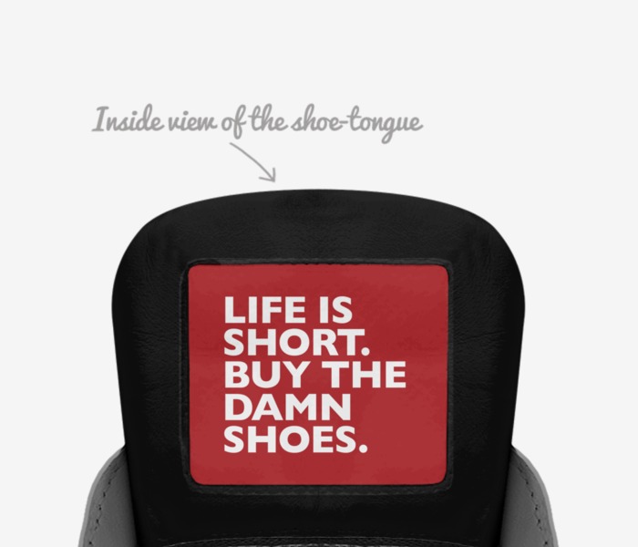 From The Muscle custom made in Italy shoes by Mustafa ‘abdul-malik As-salafy ‘abdullah | Tongue view